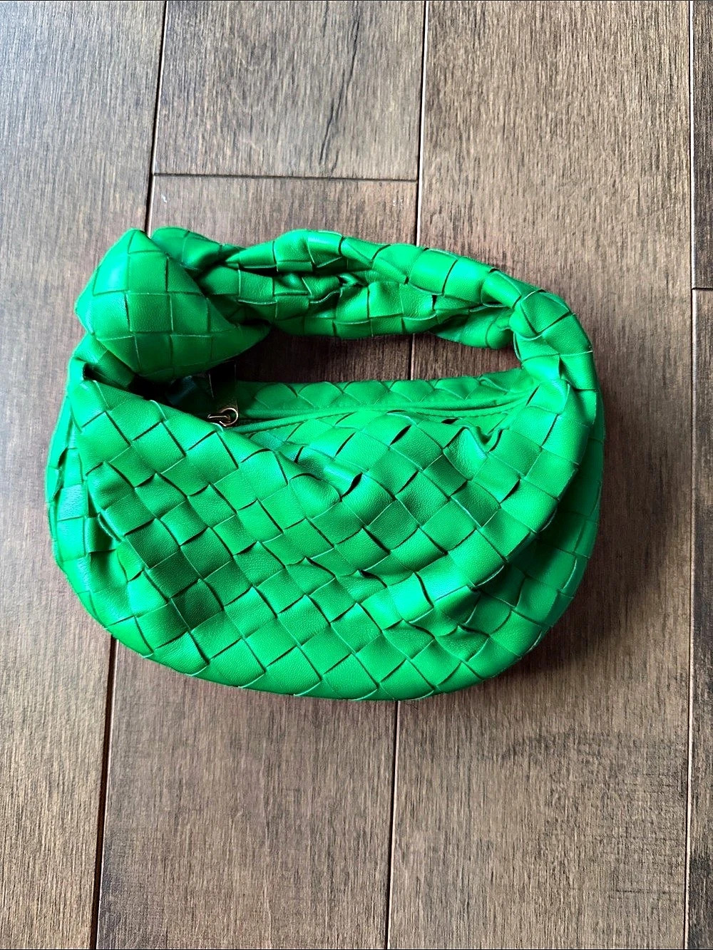 Bottega Veneta Mini Jodie Intrecciato Bag Woven Shoulder Bag in Green Excellent